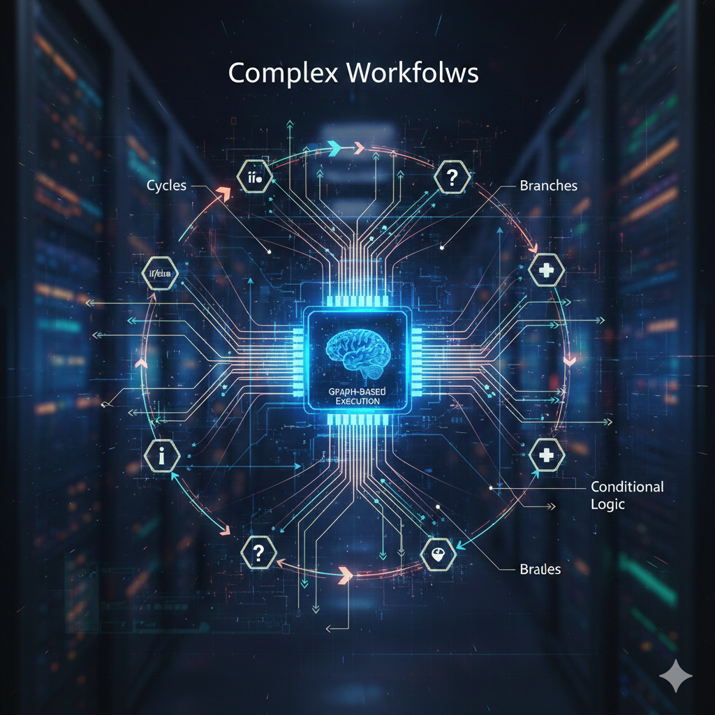 LangGraph workflow diagram showing interconnected nodes